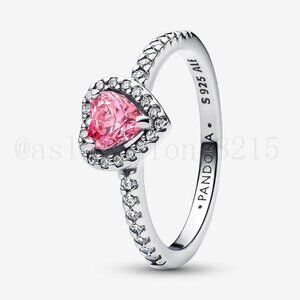 Pandora Elevated Pink Heart Ring